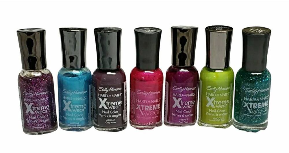 Sally Hansen Hard As Nails HAN Xtreme Wear Nail Polish Shiny Glittery & Solid